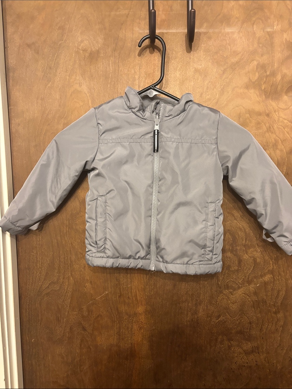 Cat & Jack Light Gray Hooded Puffer Jacket